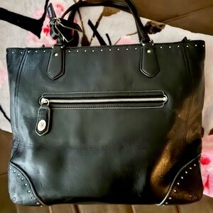 Coach Poppy Black Leather Studded Blair Tote NWT COA RARE